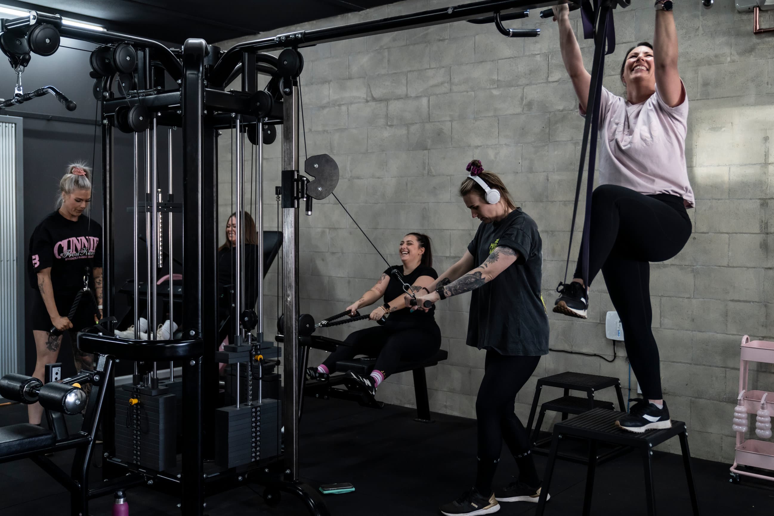 Members training at the gym